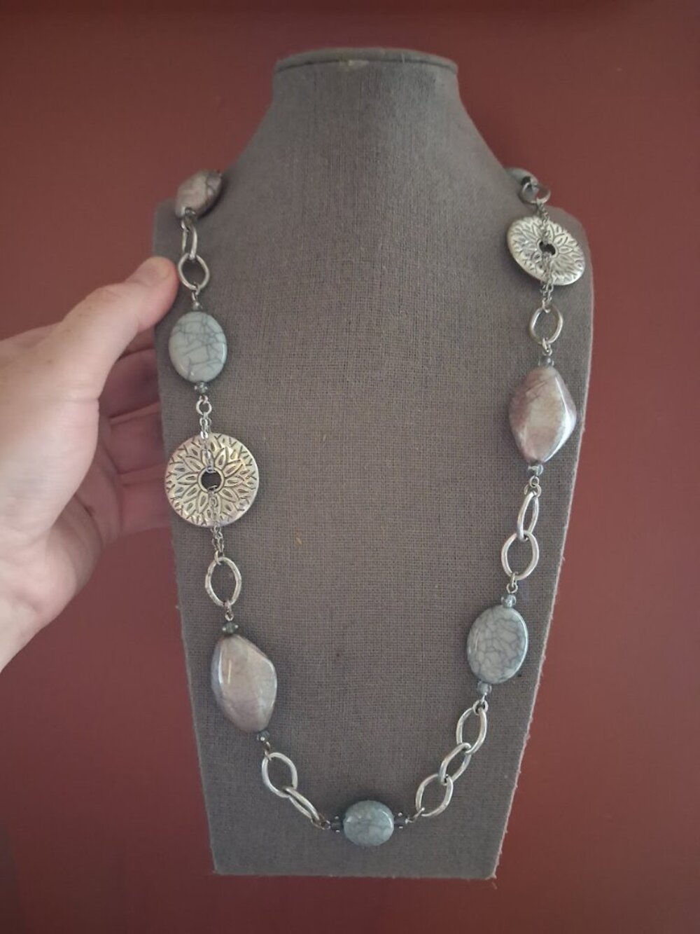 38 inch Premier Designs beaded necklace
